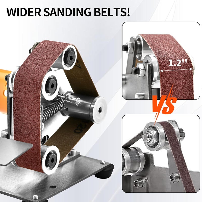 SI FANG Premium Sanding Belts Set 13 x 1.2inch /330x30mm, Suitable for Mini Electric Belt Sander Cutter Edges Sharpener, 120 320 600 800 1000 Assorted Grits Aluminum Oxide Sanding Belt (20Pcs) - Image 3